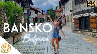 Bansko Bulgaria 4k Travel Summer Walking Tour for Tourist amp Digital Nomads [upl. by Ardnosak490]