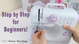 How to Operate a Portable Mini Sewing Machine FHSM 505  NEX Sewing Machine [upl. by Yoc989]