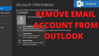 Remove Email Account from Outlook [upl. by Greerson263]