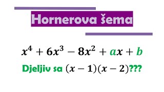 Polinomi  Hornerova šema 4 [upl. by Hibbert]