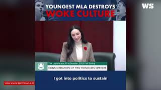 The youngest MLA in the Alberta Legislature just destroyed woke culture [upl. by Susejedairam]