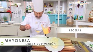 Cómo hacer MAYONESA CASERA natural de pimentón 🥚 ¡Salsa FÁCIL y ligera 👨🏻‍🍳 Karlos Arguiñano [upl. by Colene]