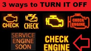 3 ways to turn off CHECK ENGINE without scanner EASY [upl. by Garihc]