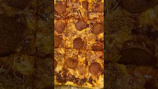 pizza with focaccia dough as crust is so giving✨🍕 🍕 focaccia pizza shorts homemade viral [upl. by Aterg]