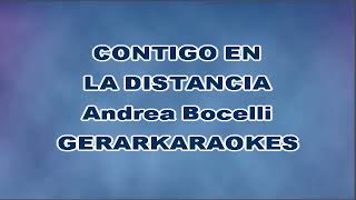 Contigo en la distancia  Andrea Bocelli  Karaoke [upl. by Lavine]