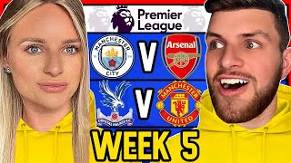 PREMIER LEAGUE PREDICTIONS WEEK 5 [upl. by Zenitram341]