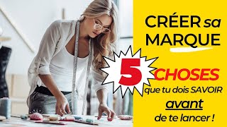 CONSEILS pour lancer sa marque  5 choses à savoir AVANT de créer ta marque [upl. by Idnod]