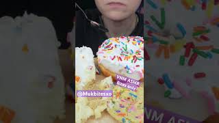 VNM ASMR chocolate birthday cake ice cream cheesecake donut donut sandwich Mukbang bites only video [upl. by Saitam]