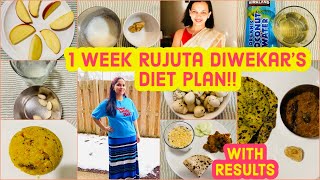 WEEK 1  I Tried RUJUTA DIWEKARS WeightLoss Diet plan RUJUTA DIWEKARS Healthy Indian diet plan [upl. by Ilahtan]