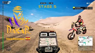 DAKAR STAGE 5 BIKES JOAN BARREDA COMPETITOR DIFFICULTY PC KEYBOARD GAMEPLAY [upl. by Elicul149]