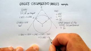 Circles Circumscribed Angle Example [upl. by Montanez]