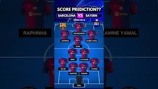 BARCELONA vs BAYERN MUNICH Lineups amp Starting XI🔵🔴 shorts ucl [upl. by Arraeis214]