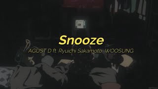 ⌜english lyrics⌟ agust d ft ryuichi sakamoto woosung ↬ snooze [upl. by Lebna]