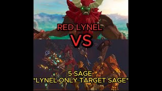 LYNEL RED VS 5 SAGE LITTERALY NOT TARGETING LINK  The Legend of Zelda Tears of the Kingdom [upl. by Mapes]