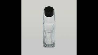 4 oz 120ml Square Clear Glass Bottle with Screwon Caps [upl. by Seidel]