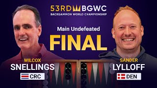 53rd Backgammon World Championship  Main Undefeated Final  Stream 1 [upl. by Lehcar]