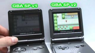 GBA SP  Presentation 1  GBA SP v1 and GBA SP v2 Video comparison [upl. by Keyes]