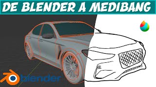 COMO DIBUJAR en Medibang usando objetos de Blender [upl. by Enitsud]