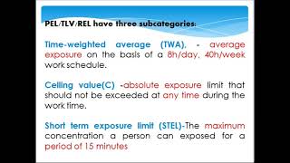 TLV PEL amp RELDefinition and Difference [upl. by Myrt956]