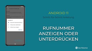 Rufnummer anzeigen oder unterdrücken Android 11 [upl. by Eveline665]