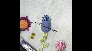 The Pistil Stitch  Left handed and Right Handed [upl. by Athene896]