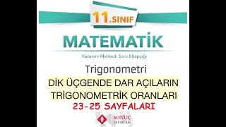 Sonuç Yayınları 11Sınıf Matematik Kitabı Trigonometri Konusu 2325 Sayfaları [upl. by Ettedualc]