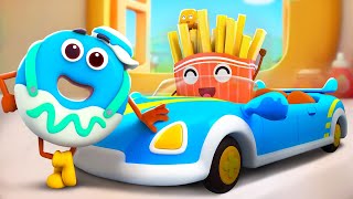 A Cool Toy Car  Yummy Foods Family  Cartoons for Kids  BabyBus TV [upl. by Robby]