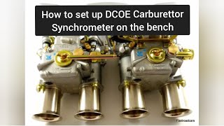 WEBER 45S DCOE Carburettor Synchrometer On Bench Set Up [upl. by Caroline]