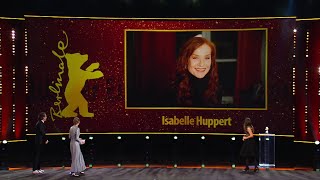 Isabelle Huppert receives the Honorary Golden Bear  Berlinale 2022 [upl. by Delamare]