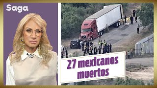 “La piel les HERVÍA” ADELA MICHA relata la tragedia de 51 migrantes MUERTOS en un tráiler en TEXAS [upl. by Esoryram]