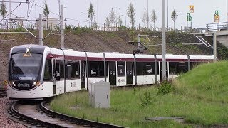 Edinburgh Trams York Place ⇒ Edinburgh Airport Drivers View [upl. by Woo984]