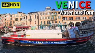 VENICE ITALY 4K Water bus TourCrossing the sea around Venice by water bus [upl. by Inacana]