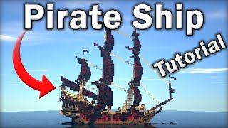 🏴‍☠️ Minecraft Tutorial How to Make an EPIC Pirate Ship Queen Annes Revenge [upl. by Ode535]