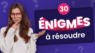 QUIZ  30 Énigmes et Devinettes à résoudre 1 🤔 [upl. by Irihs]