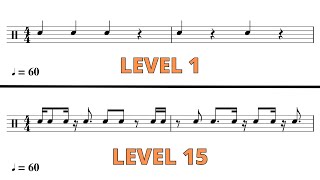 Rhythm Exercises For Musicians  15 Levels Of Difficulty 🎵 [upl. by Asilanna]