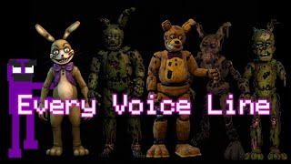 Every William Afton voice line in FNAF [upl. by Petronia]