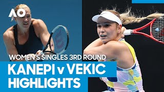 Kaia Kanepi vs Donna Vekic Match Highlights 3R  Australian Open 2021 [upl. by Inalaehak]