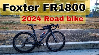 NEW Foxter Fr1800 2024Shimano SORA Road bike na may gravel tire Quick review [upl. by Ytomit204]