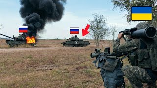 Javelin Missile Hit a Russian T90M Tank along with its crew in the Donetsk region [upl. by Diane]