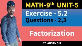 class 9 math chapter 5 exercise 52 Q2Q3 [upl. by Ahsuoj241]