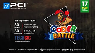 PCI Coder Battle I PreRegistration Round I Attending Guidelines Video [upl. by Mihcaoj]