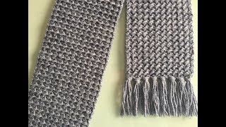 Crochet Scarf Tutorial  BEGINNER LEVEL  Easy And Fast [upl. by Dragelin]