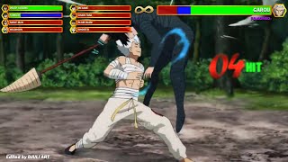 Garou Vs 8 Heroes WITH HEALTHBARS REMAKE  One Punch Man [upl. by Lehcir]