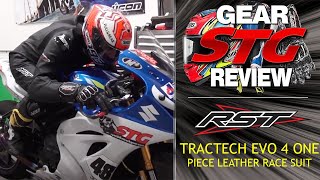 RST TracTech Evo 4 One Piece Leather Race Suit Review  Sportbike Track Gear [upl. by Bear]