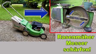 RASENMÄHER MESSER SCHÄRFEN  SCHNELL amp EINFACH ERKLÄRT  TUTORIAL  FACTOREM [upl. by Noiemad]