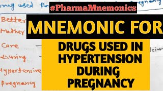 Mnemonic for Drugs used in Hypertension during Pregnancy  Pharmacology Mnemonics [upl. by Ardekal]