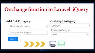 Insert category and Subcategory in Laravel Onchange function in Laravel using jquery [upl. by Anil]