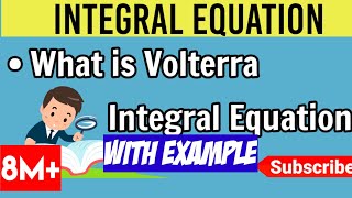 Volterra integral equationLinear Integral Equation [upl. by Finella]