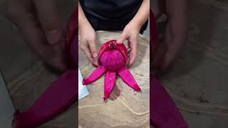 Dragon Fruit Cutting Design satisfying fruitcarvingart [upl. by Heppman230]