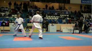 Karate1 PL Paris 2013  Kumite male 75 FINAL  VASILOV vs ELOURGA [upl. by Eecal]